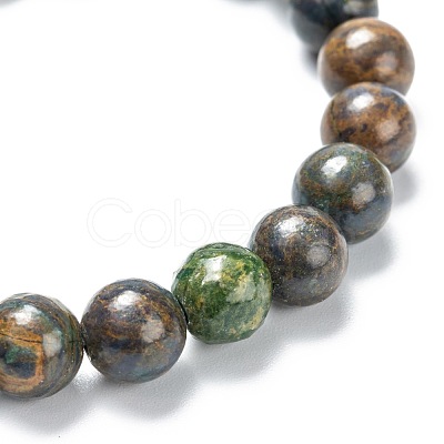 Natural Gemstone Stretch Beaded Bracelets G-A185-01L-1