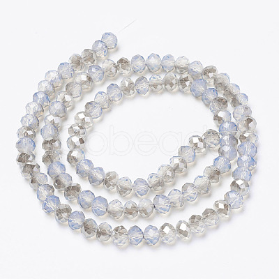 Electroplate Glass Beads Strands EGLA-A034-J8mm-E02-1