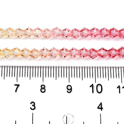 Gradient Color Baking Painted Glass Bead Strands DGLA-A039-T2mm-A02-1