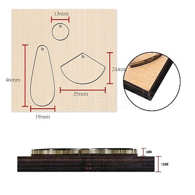 Wood Cutting Dies DIY-WH0169-71-1