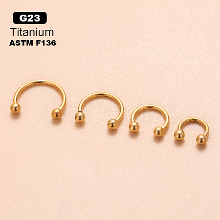 G23 Titanium Hoop Nose Rings WGCC61E-03-1