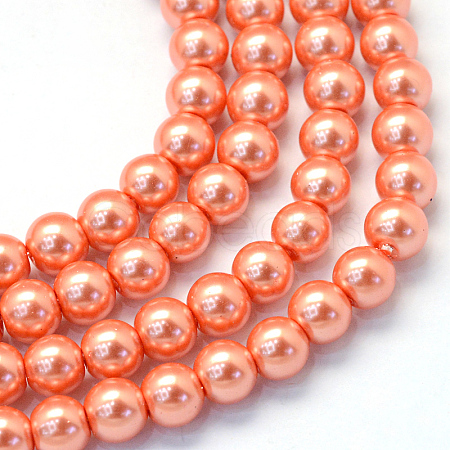 Baking Painted Glass Pearl Bead Strands HY-Q003-5mm-77-1