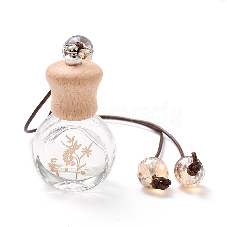 Empty Perfume Bottle Pendants HJEW-C009-03-1