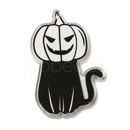 Halloween Themed Double-sided Printed Acrylic Pendants OACR-L017-03B-1