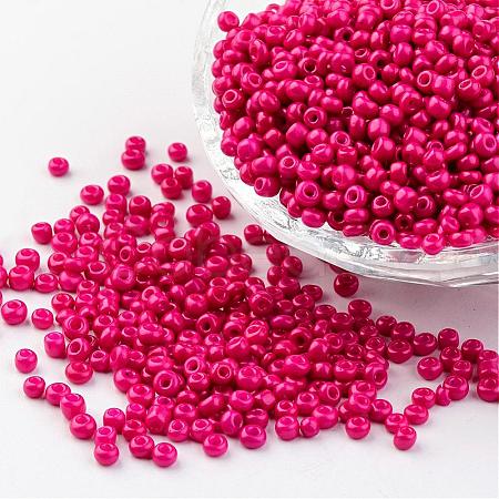 8/0 3mm Baking Paint Glass Seed Beads Loose Spacer Beads X-SEED-S002-K5-1