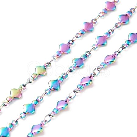 Rainbow Color 304 Stainless Steel Link Chains STAS-P219-47M-1