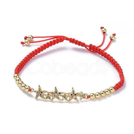 Adjustable Nylon Thread Braided Beads Bracelets BJEW-JB04431-1