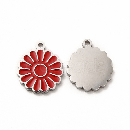 304 Stainless Steel Enamel Charms STAS-F291-03P-01-1