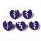 Handmade Polymer Clay Beads, for DIY Jewelry Crafts Supplies, Heart, Indigo, 8x9~9.5x4~4.5mm, Hole: 1.8mm