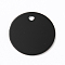 Aluminum Blank Metal Tag, Flat Round, Black, 30mm