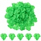 80Pcs Autumn Theme Transparent Frosted Acrylic Pendants, Maple Leaf, Green, 24x22.5x3mm, Hole: 1mm, 20pcs/color