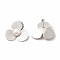 Flower 304 Stainless Steel Stud Earrings, Plastic Imitation Pearl Earrings for Women, Stainless Steel Color, 36x37.5mm, Pin: 0.8mm