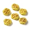 Opaque Lampwork Beads, Rose, Yellow, 13x8mm, Hole: 1mm, about 58~70pcs/100g