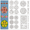 4 Sheets 11.6x8.2 Inch Stick and Stitch Embroidery Patterns, Non-woven Fabrics Water Soluble Embroidery Stabilizers, Floral, 297x210mmm