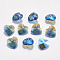 Faceted Glass Rhinestone Charms, Imitation Austrian Crystal, Heart, Sapphire, 14x14x8mm, Hole: 1.6mm