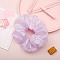 Satin Elastic Hair Accessories, for Girls or Women, Scrunchie/Scrunchy Hair Ties, Thistle, 50mm, Inner Diameter: 25mm