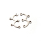 Tarnish Resistant 2 to 3 201 Stainless Steel Chandelier Components Links, Stainless Steel Color, 9x18x0.5mm, Hole: 1mm