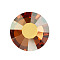 Preciosa&reg MAXIMA Crystal No Hotfix Flatback Stones, Czech Crystal, Dura Foiling, Round(438 11 615 Chaton Rose), 00030 219 Sunrise, SS8(2.3~2.5mm)