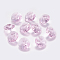 Faceted Glass Rhinestone Charms, Imitation Austrian Crystal, Cone, Light Rose, 12x6mm, Hole: 1.5mm