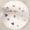 Exquisite 925 Sterling Silver Stud Earrings Sets for Girls Women, Mixed Shape, Golden, Package Size: 75x75mm