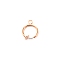 Brass Clip-on Hoop Earring Findings, for Non-pierced Ear, Rose Gold, 17.5x13x1.5mm, Hole: 2.2mm, Pin: 0.7mm