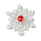 Christmas Handmade Glass Seed Beads, Loom Pattern, Snowflake Pendants, Red, 29x28x6mm