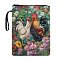 Cloth Book Covers for Paperbacks, Book Sleeves with Zipper, Rectangle, Rooster, 290x220mm