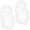 3D Flower Lace Appliques, Polyester Embroidery Ornament Accessories, for Backpacks, Clothes, White, 193~204x425~510x8mm