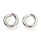 Non-Tarnish 304 Stainless Steel Open Jump Rings, Round Rings, Stainless Steel Color, 10x2mm, Inner Diameter: 6mm