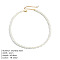 Elegant High-Quality Non-Fading 6mm Round Natural Pearl Beaded Necklaces for Women, White, 16.54 inch(42cm)