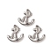 Tarnish Resistant 304 Stainless Steel Pendants, Anchor, Stainless Steel Color, 20x19x3mm, Hole: 1.5mm