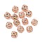 Eco-friendly Brass Cubic Zirconia Multi-Strand Links, Cadmium Free & Lead Free, Square, Rose Gold, Mixed Color, 8x8x5mm, Hole: 1.2mm