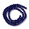 Opaque Solid Color Imitation Jade Glass Beads Strands GLAA-F029-P4mm-10-2