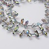 Electroplate Glass Beads Strands EGLA-G003-HR01-1