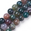 Natural Indian Agate Round Beads Strands G-N0120-06-10mm-1