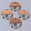 Resin & Walnut Wood Pendants X-RESI-R428-09-1