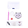 DIY Cat Special Shaped Diamond Painting Mini Makeup Mirror Kits DIY-P048-02-2