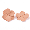Spray Painted Iron Stud Earring Settings IFIN-N004-01G-2