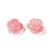 Synthetic Coral 3D Flower Rose Beads CORA-A005-14mm-25-1