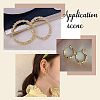 Brass Hoop Earrings KK-FH0001-34-6