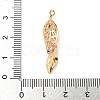 Brass Micro Pave Clear Cubic Zirconia Pendants KK-Z072-01KCG-03-3