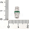 925 Sterling Silver Micro Pave Cubic Zirconia Screw Clasps STER-U005-03P-02-3