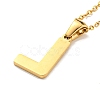 Ion Plating(IP) Initial Letter 304 Stainless Steel Pendant Necklaces NJEW-M199-01G-L-2