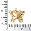 Brass Micro Pave Clear Cubic Zirconia with Acrylic Pendants KK-G483-08G-3