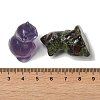 Natural Gemstone Cat Healing  Figurines DJEW-D010-02-3