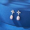 Natural Pearl Ear Studs EJEW-P286-09P-4