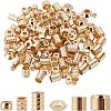 SUPERFINDINGS 400Pcs 2 Colors Brass Spacer Beads KK-FH0003-46-1