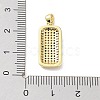 Rack Plating Brass Micro Pave Cubic Zirconia Pendants KK-P247-06G-3