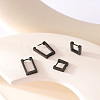 Simple Rectangle Stainless Steel Hoop Earrings OA6686-4-5