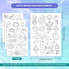 4 Sheets 11.6x8.2 Inch Stick and Stitch Embroidery Patterns DIY-WH0455-101-2